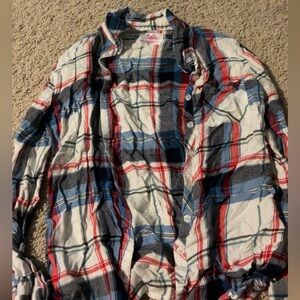 Justice Red and Blue Plaid Shirt